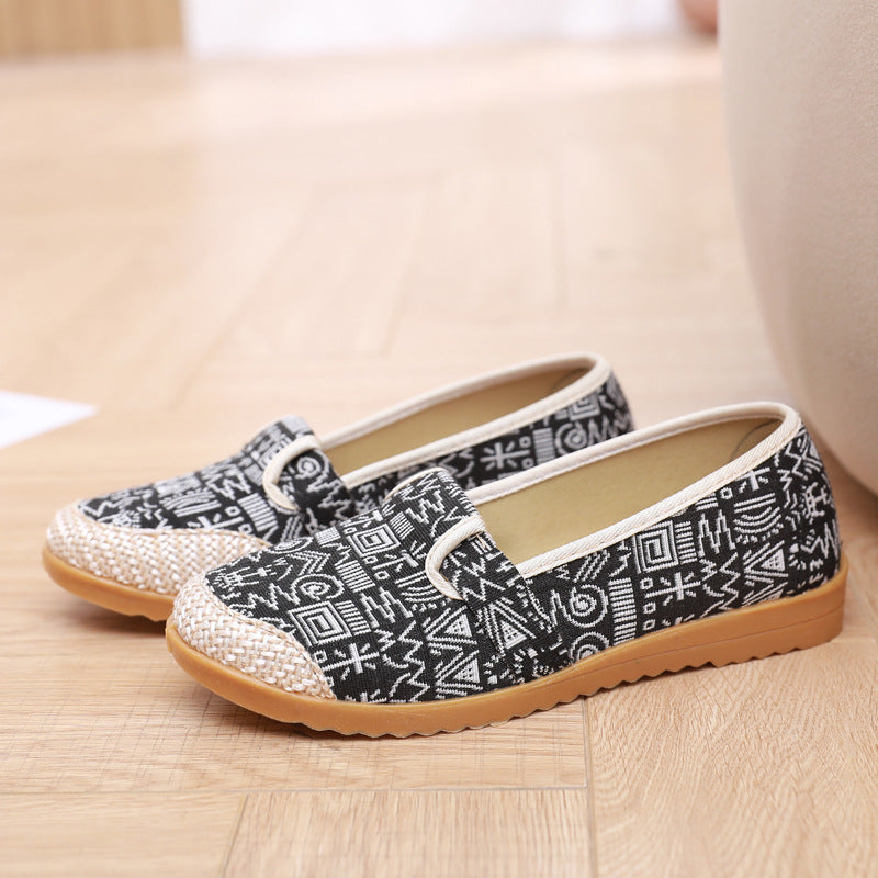 Spring New Women's Shoes Soft Sole Non-slip Canvas Shoes Women's Shoes Beef Tendon Sole Mother's Shoes - Image 7
