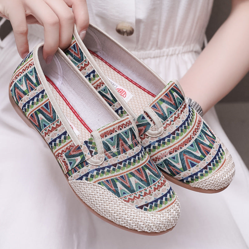 Spring New Women's Shoes Soft Sole Non-slip Canvas Shoes Women's Shoes Beef Tendon Sole Mother's Shoes - Image 11