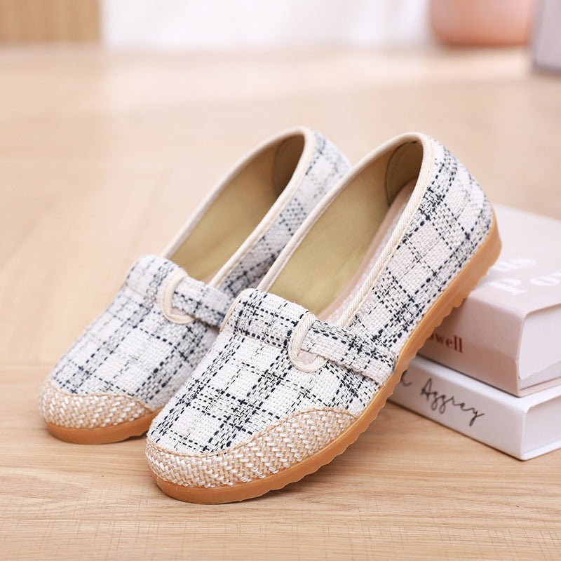 Spring New Women's Shoes Soft Sole Non-slip Canvas Shoes Women's Shoes Beef Tendon Sole Mother's Shoes - Image 9