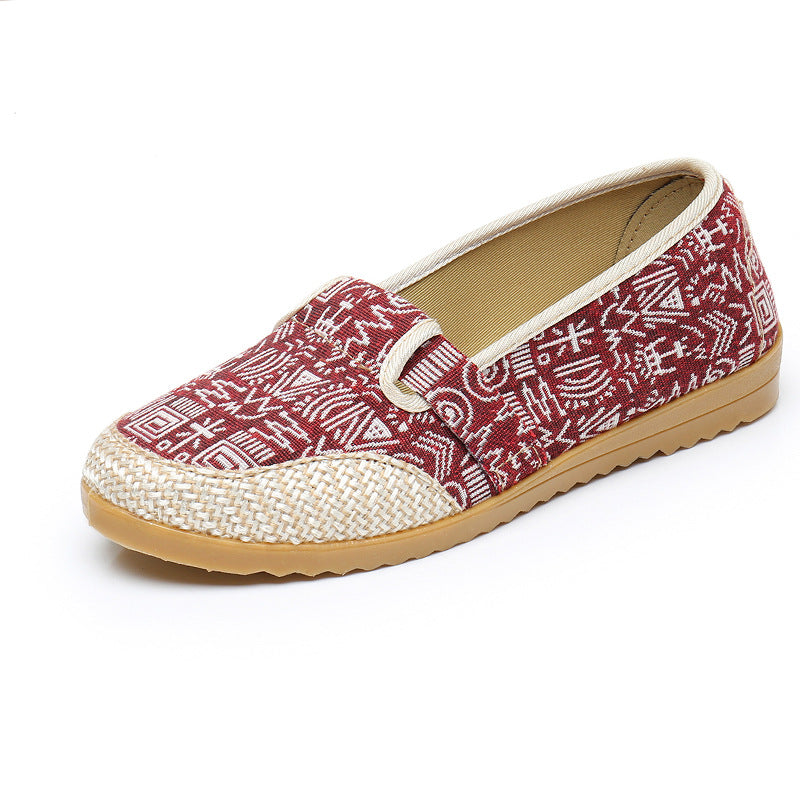 Spring New Women's Shoes Soft Sole Non-slip Canvas Shoes Women's Shoes Beef Tendon Sole Mother's Shoes - Image 5