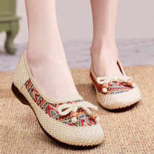 2023 New Soft Sole Women's Shoes Shallow Mouth Linen Shoes