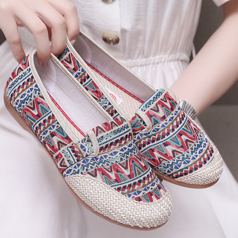 Spring New Women's Shoes Soft Sole Non-slip Canvas Shoes Women's Shoes Beef Tendon Sole Mother's Shoes - Image 10