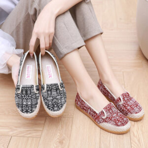 Spring New Women's Shoes Soft Sole Non-slip Canvas Shoes Women's Shoes Beef Tendon Sole Mother's Shoes