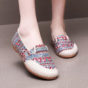 Alternative view of 2023 Spring and Summer Cloth Shoes Women's Flat-heeled Shallow Mouth Slip-on Lazy Mother Shoes