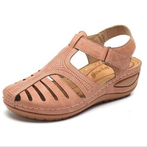 Soft PU Leather Closed Toe Vintage AntiSlip Sandals